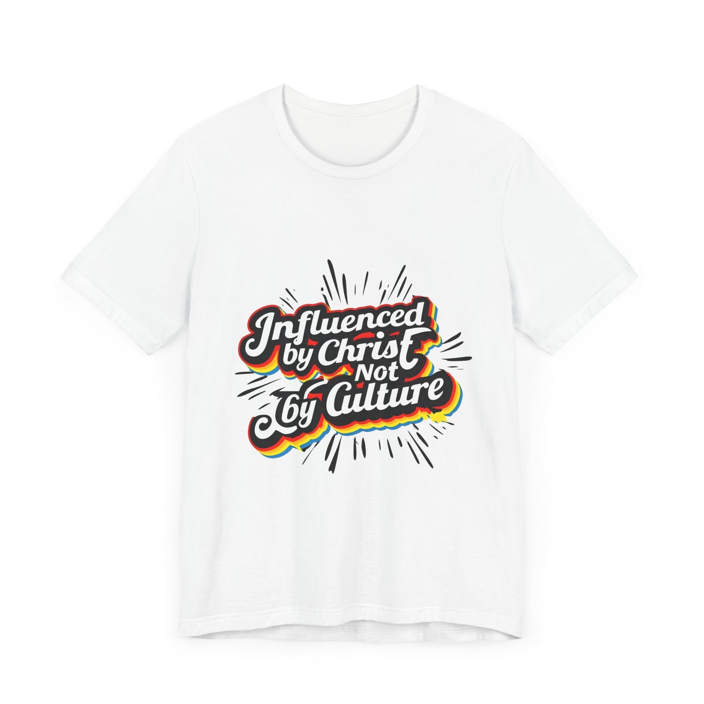 Christian Unisex Tee - Christ over Culture Inspirational Bold Fun Font