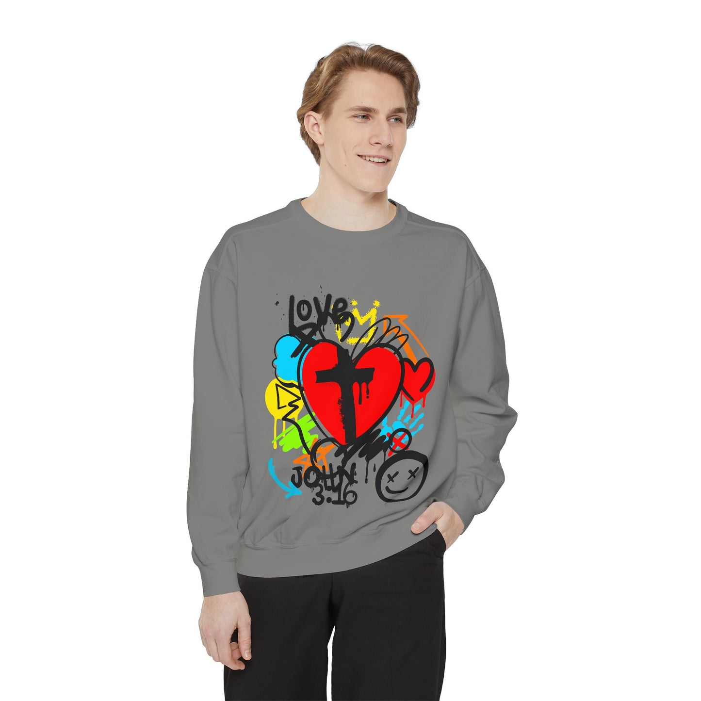 Christian Sweatshirt John 3:16 Leisure Wear