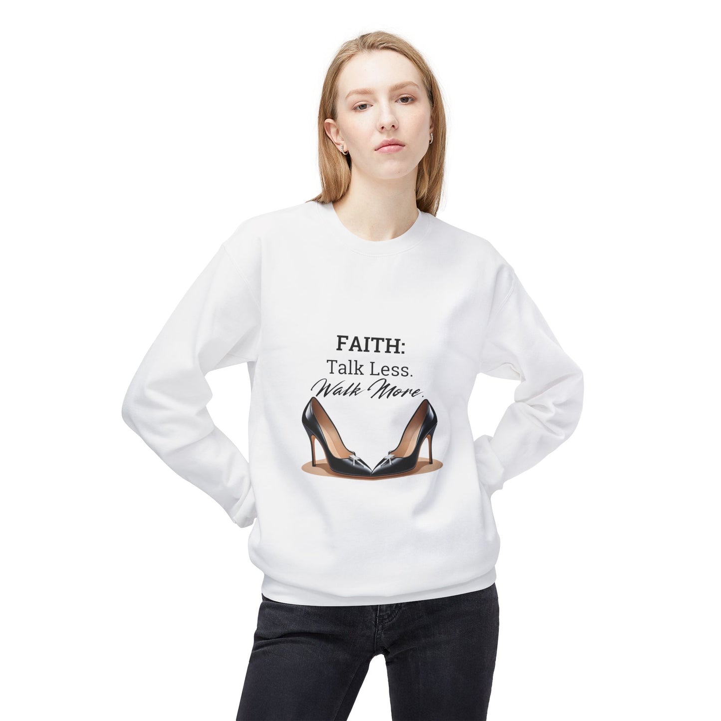 Faith Action Word Softstyle Sweatshirt