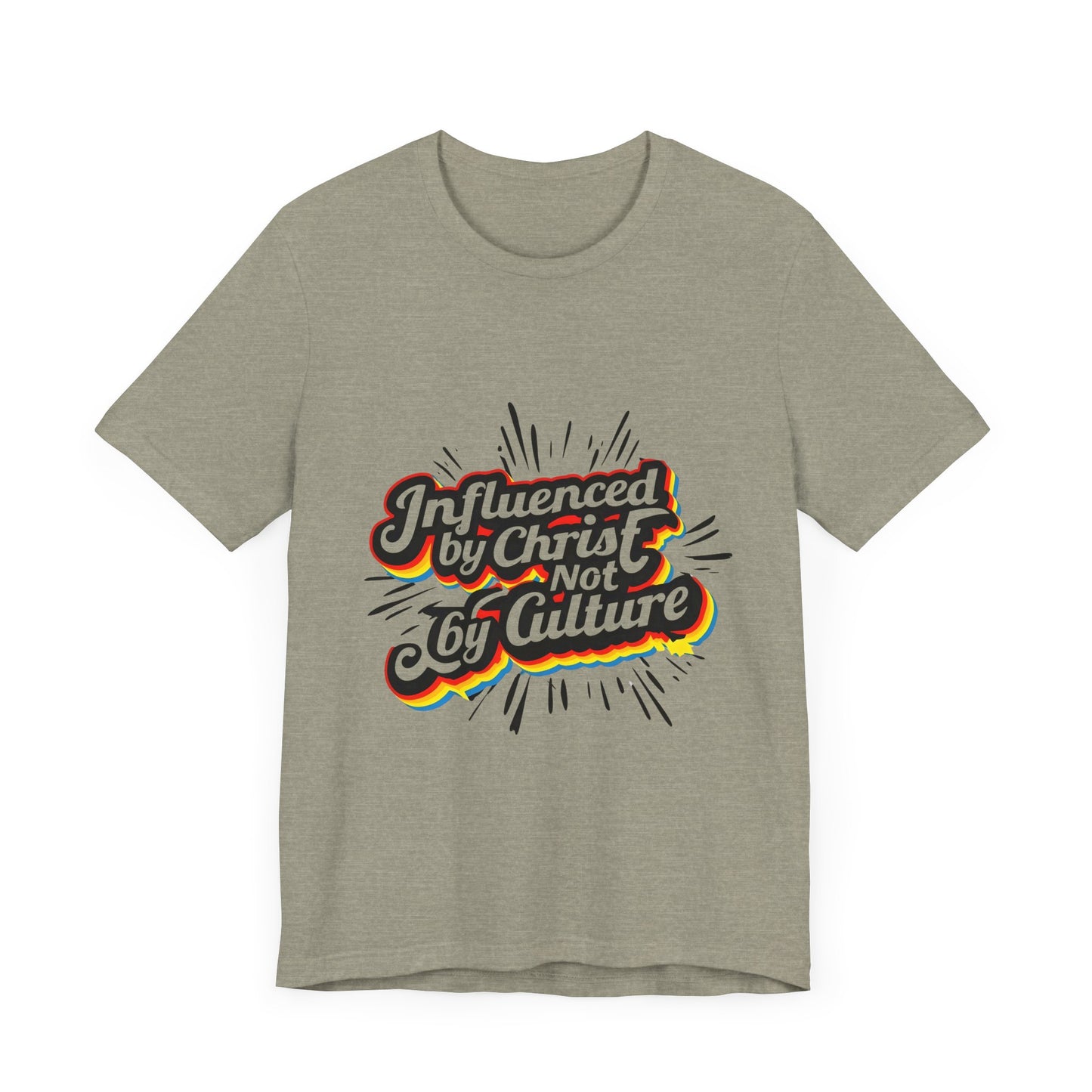Christian Unisex Tee - Christ over Culture Inspirational Bold Fun Font