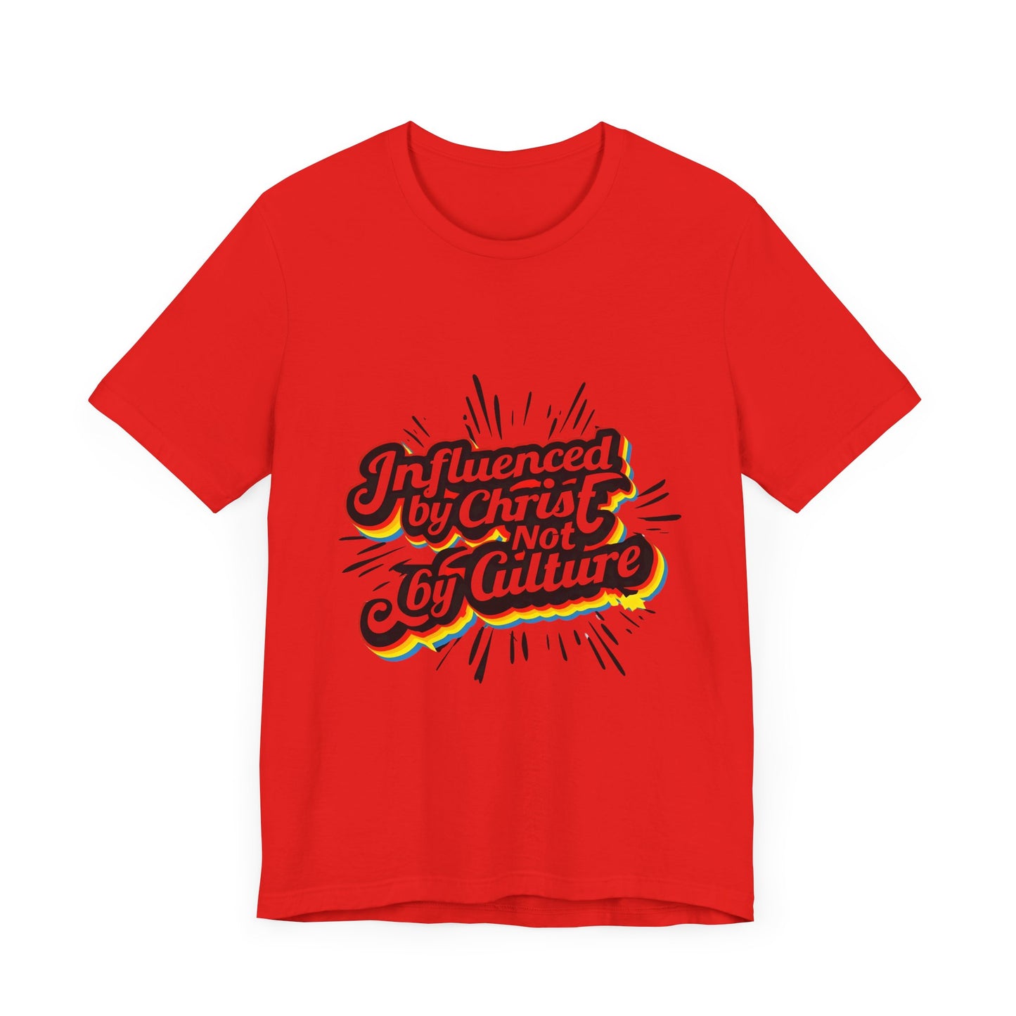 Christian Unisex Tee - Christ over Culture Inspirational Bold Fun Font