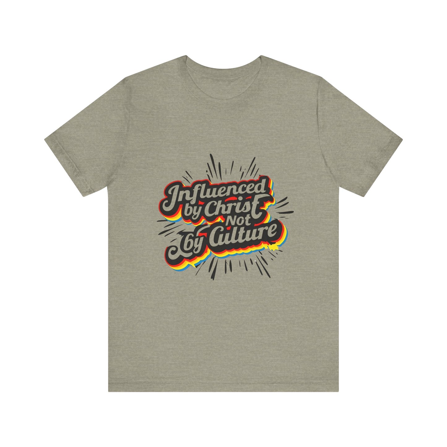 Christian Unisex Tee - Christ over Culture Inspirational Bold Fun Font