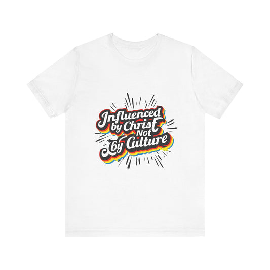 Christian Unisex Tee - Christ over Culture Inspirational Bold Fun Font